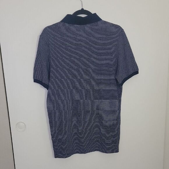 Navy Striped Polo Shirt - Picture 3 of 3